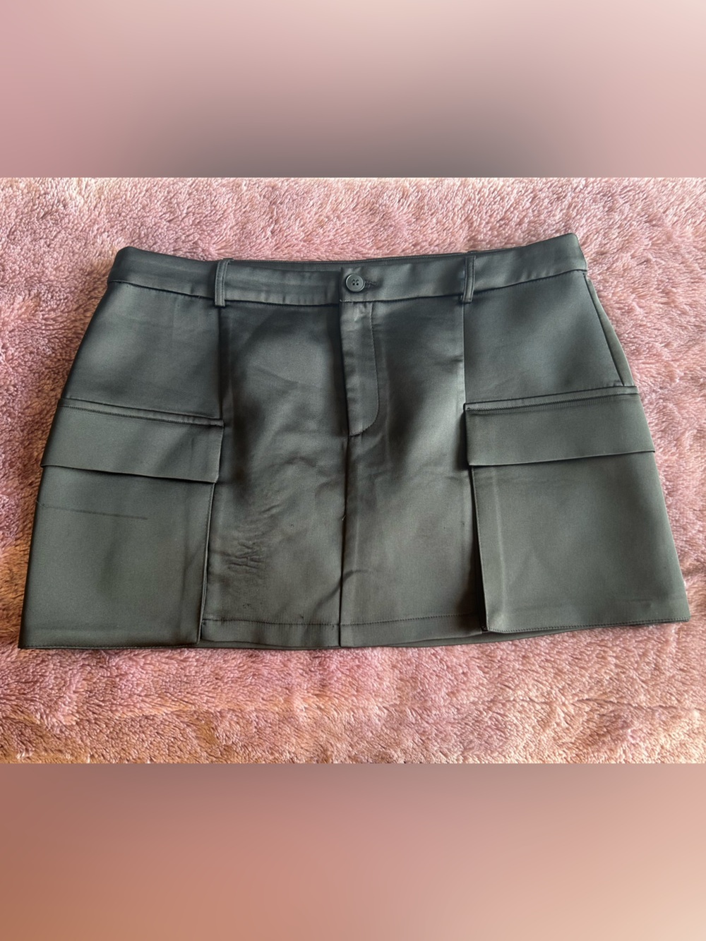 Zara Black Utility Pocket Mini Skirt